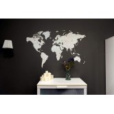 Carte du Monde Deco Murale 130X78cm Blanc