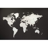 Carte du Monde Deco Murale 130X78cm Blanc