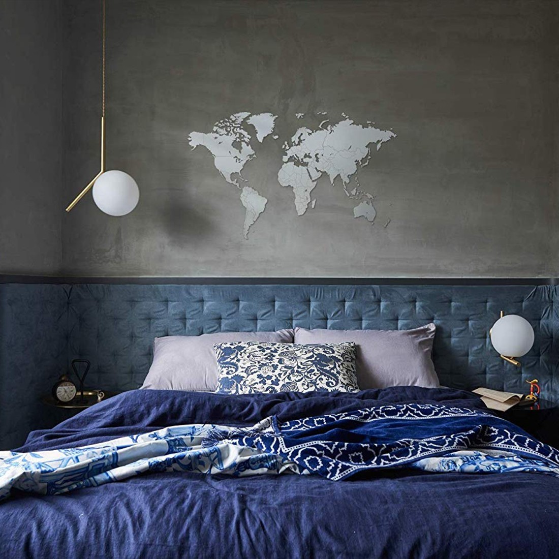 Carte du monde en bois – décoration murale “Chêne”