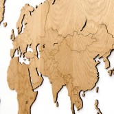Carte du Monde Deco Murale Bois Chêne