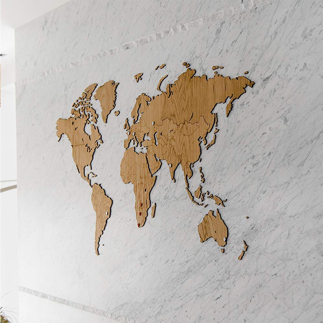 Déco Map Monde : Déco Murale Mappemonde blanche