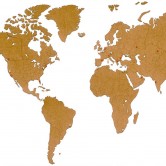 Carte du Monde Murale Marron