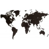 Carte du Monde 3D en Bois Noir