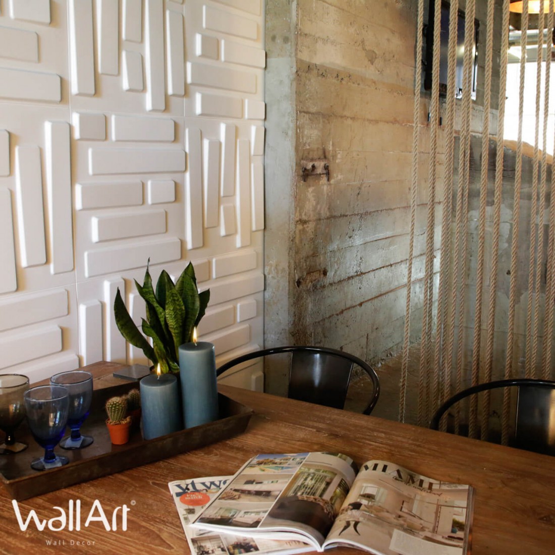 WallArt 24x Panneaux Muraux 3D Brique Papier Peint Décoration Murale Revetement Mural Salle de Bain Salon Chambre à Coucher Valeria 