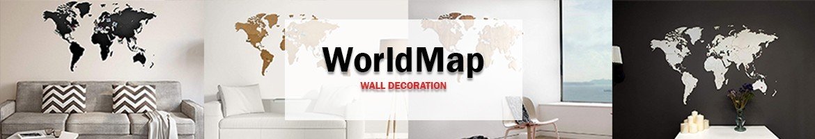 Carte du Monde Deco & Map Monde Murale Bois | Murs 3D