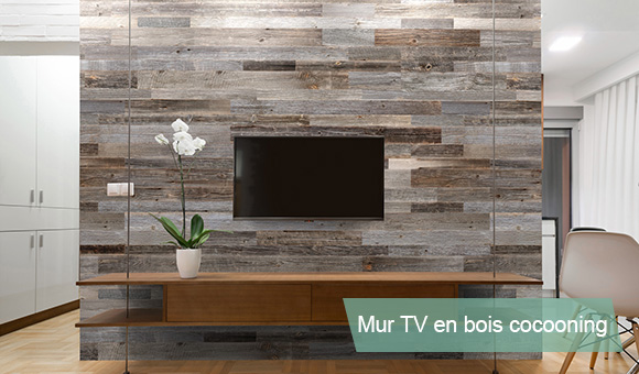 Mur tv en bois