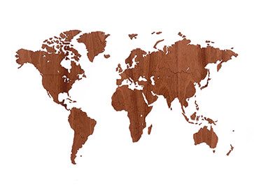 carte du monde bois précieux